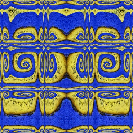 square format art from electric Neon and ultraviolet blue sky effect with yellow wheat fields...