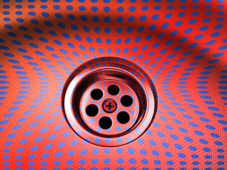 spotty pattern and plug outlet from new spotless domestic stainless steel sink over layered to form...