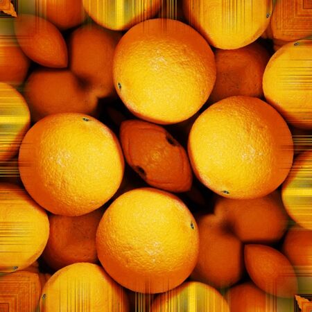 photographic image of many oranges from local market transformed into patterns shapes and designsの写真素材
