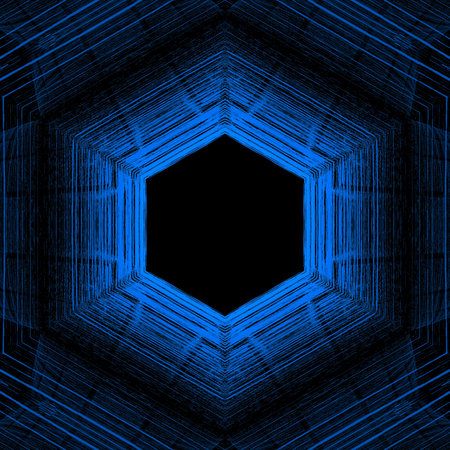 electric Blue Neon and ultraviolet abstract patterns shapes and design artの写真素材