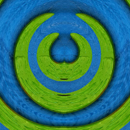 patterns and designs of green wooden heart on blue background with rain drops