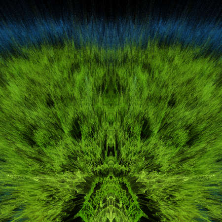 patterns and designs of green wooden heart on blue background with rain drops