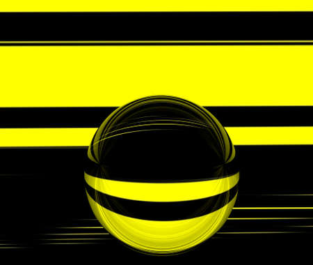 vivid yellow and black contrasting surface with single circular spot into diverse patterns and designsの写真素材