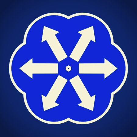 sets of left and right pointing white arrows on blue circular metal sign emphasising it is decision time choice of new directionの写真素材