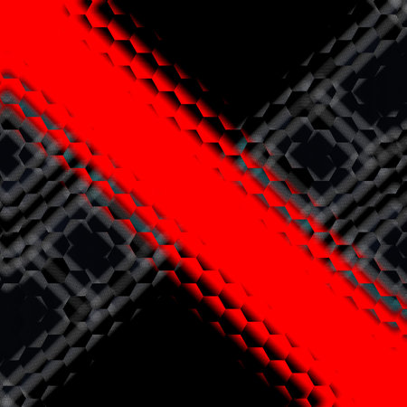 intricate abstract 3D illustration designs based upon a red and black