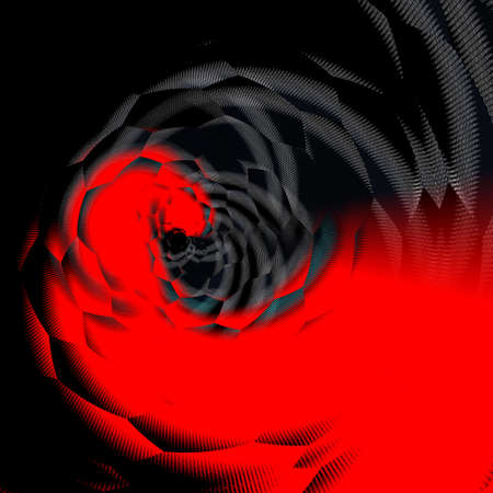 intricate abstract 3D illustration designs based upon a red and blackの写真素材