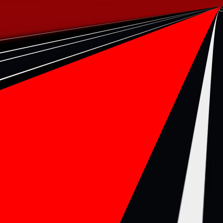 intricate abstract 3D illustration designs based upon a red and blackの写真素材