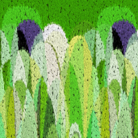 Abstract 3d rendering of plastic structure. Bended stripes background. beaded textured effect