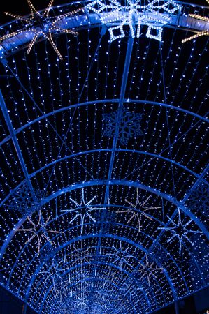 Light illumination for Christmas in the city. Christmas background.の写真素材
