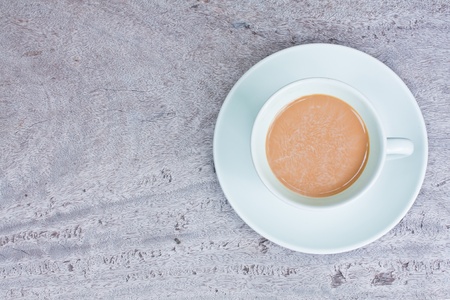 Hot  coffee  on the wood の写真素材