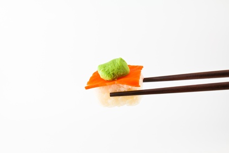 Wasabi on sushiの写真素材