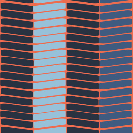 blue and orange tones chevron vector pattern