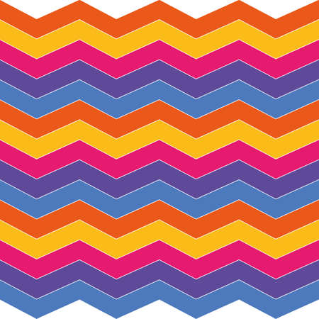 Multi coloured chevron style seamless vector patternのイラスト素材