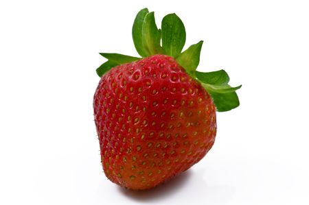 Single Strawberry Isolatedの写真素材