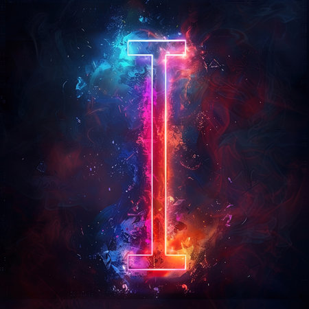 I text for the logo where the font is clear, stylish, black background, neon-colored, aurora light, and sophisticated to make an eye-catching notable neon-colored aurora light and luxuriousの素材