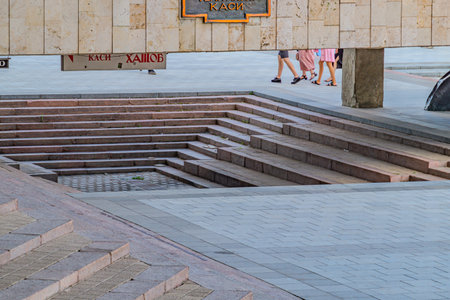 The entrance to the subway station.のeditorial素材