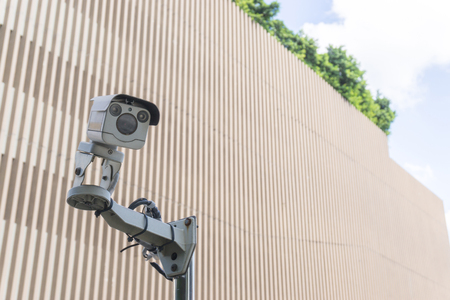 CCTV Security Camera, in hotel , in condominium with copy space for text. security concept. safety...