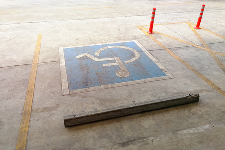 Disabled parking sign., Handicapped parkingの写真素材