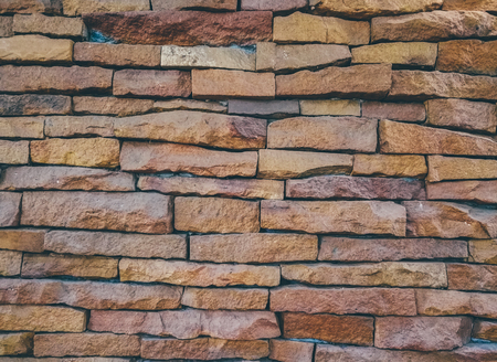 Stone tile brick wall texture background., Background texture of stone wall., Artificial stone wall , textureの写真素材