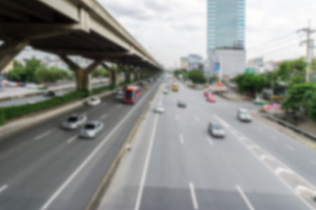 Blur traffic road in the morning background., vibhavadi road bangkok thailand.の写真素材