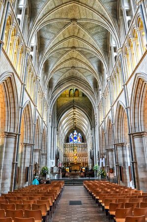 London, UK - April 2018: Southwark Cathedral interiorの写真素材