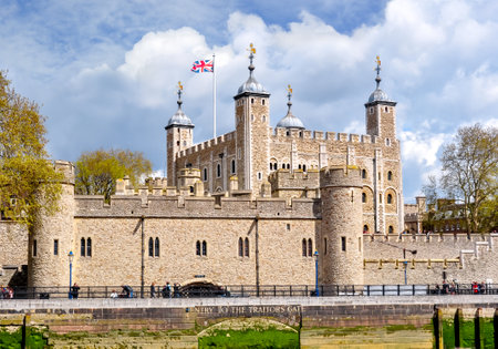 Tower of London in spring, United Kingdomのeditorial素材