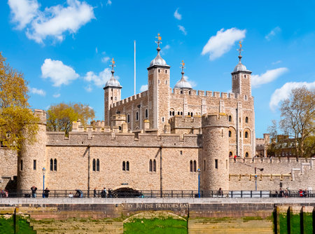 Tower of London in spring, United Kingdomのeditorial素材