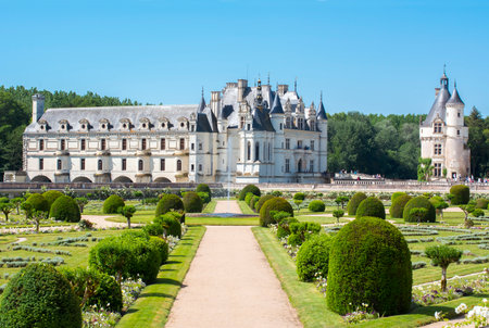 Chenonceau Castle (Chateau de Chenonceau), Loire valley, Franceのeditorial素材