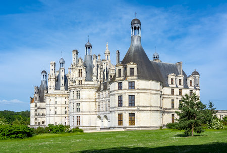 Chambord castle (chateau Chambord) in Loire valley, Franceのeditorial素材