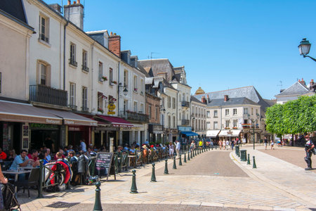 Streets of Amboise near Amboise castle, Franceのeditorial素材