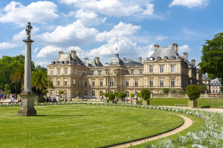 Luxembourg palace and gardens in Paris, Franceのeditorial素材