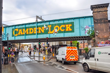 Camden Lock district in London, UKのeditorial素材