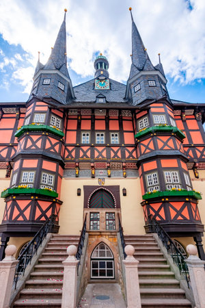 Town Hall on Market square, Wernigerode, Germanyのeditorial素材