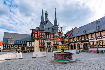 Town Hall on Market square, Wernigerode, Germanyのeditorial素材