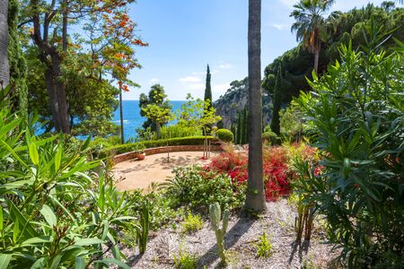 Marimurtra botanical garden in Blanes near Barcelona, Spainの写真素材
