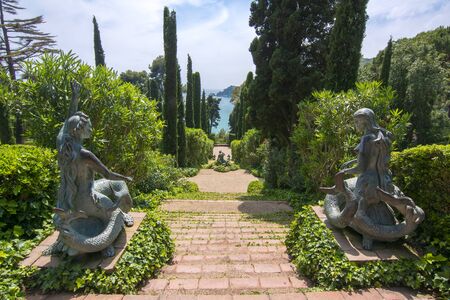 Saint Clotilde garden (Jardines de Santa Clotilde) landscape in Lloret del Mar, Spainの写真素材