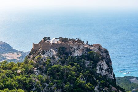 Monolithos castle on Rhodes island, Greeceの写真素材
