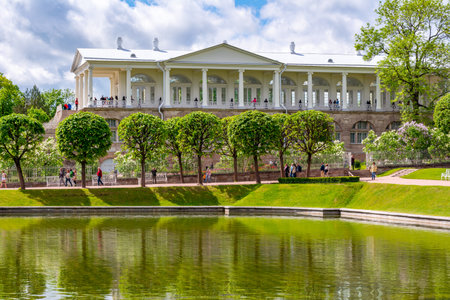 St. Petersburg, Russia - June 2019: Cameron Gallery in Catherine park, Tsarskoe Selo (Pushkin)のeditorial素材