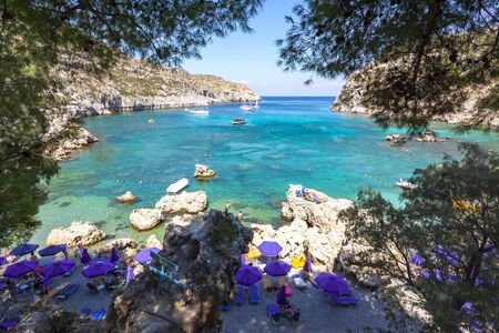 Anthony Quinn Bay on Rhodes island, Greeceの写真素材