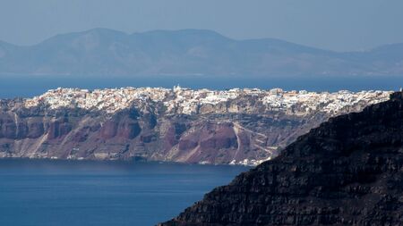Oia village cityscape, Santorini (Thira), Greeceの写真素材