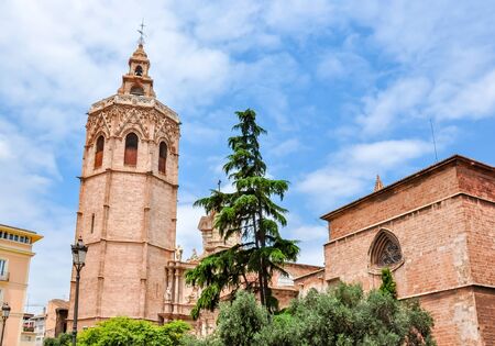 Valencia Cathedral and Torre del Miguelete tower, Spain