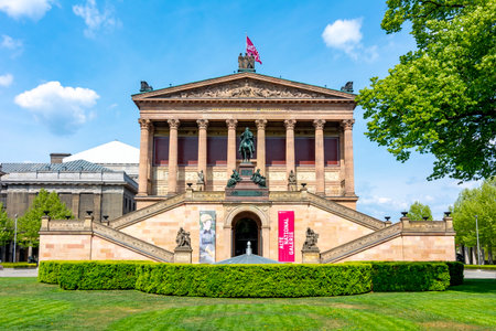 Old National Gallery (Alte Nationalgalerie) on Museum island, Berlin, Germanyのeditorial素材