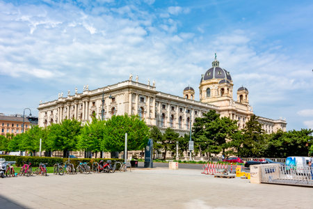 Vienna, Austria - May 2018: Natural History Museum (Naturhistorisches museum) on Maria Theresa square (Maria-Theresien-Platz)のeditorial素材