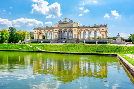 Gloriette pavilion in Schonbrunn park, Vienna, Austriaのeditorial素材