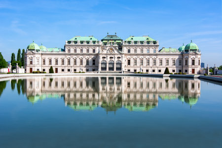 Upper Belvedere palace and gardens, Vienna, Austriaのeditorial素材
