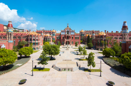 Hospital of the Holy Cross and Saint Paul (de la Santa Creu i Sant Pau), Barcelona, Spainのeditorial素材