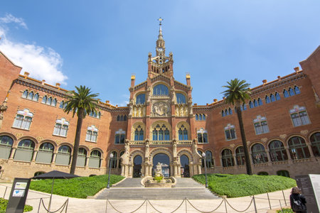 Hospital of the Holy Cross and Saint Paul (de la Santa Creu i Sant Pau), Barcelona, Spainのeditorial素材