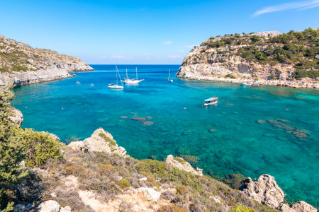 Anthony Quinn Bay on Rhodes island, Greeceのeditorial素材