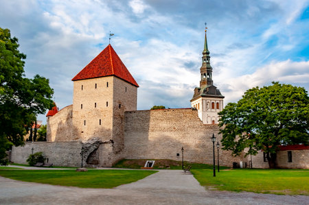 Walls of old Tallinn, Estoniaのeditorial素材
