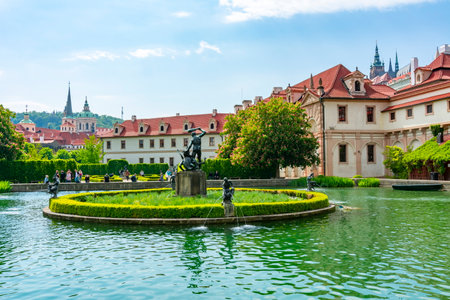 Wallenstein Palace and gardens in Mala Strana, Prague, Czech Republicのeditorial素材